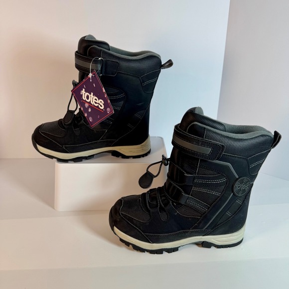 totes Other - Totes Sage Kids Black Insulated Winter Snow Boots Size 2M 622-0123 NEW